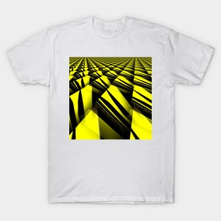 original yellow individual triangular and geometric shaped patterns T-Shirt